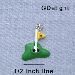 7071 tlf - 18Th Hole Green - Resin Charm (12 per package)