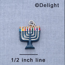 7079 - Menorah Colors - Resin Charm (12 per package)