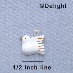 7083 tlf - Dove White - Resin Charm (12 per package)