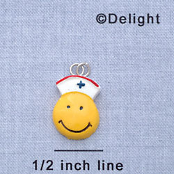 7092 - Smiley Face Nurse - Resin Charm (12 per package)