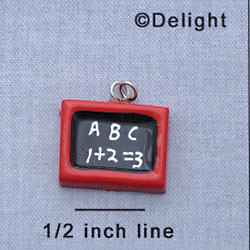 7097 - Slate Red Abs - Resin Charm (12 per package)