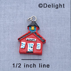 7104 - School House - Resin Charm (12 per package)