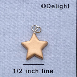 7108 - Star Gold - Resin Charm (12 per package)