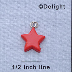 7109 - Star Red - Resin Charm (12 per package)
