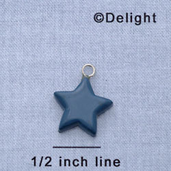 7111 - Star Blue - Resin Charm (12 per package)