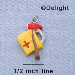 7133 - Fire Collage Ax 1St Aid - Resin Charm (12 per package)