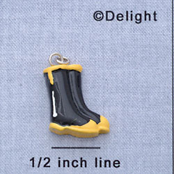 7134 - Fireman Boots - Resin Charm (12 per package)
