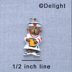 7135 tlf - Nurse Bear - Resin Charm (12 per package)