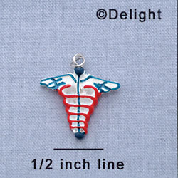 7136 - Caduceus - Medical Sign - Resin Charm (12 per package)