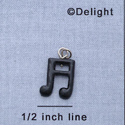 7146 - Musical Notes Black & White - Resin Charm (12 per package)