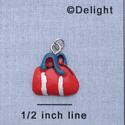 7150 - Gym Bag Red - Resin Charm (12 per package)