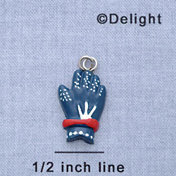 7154 - Golf Glove Blue - Resin Charm (12 per package)