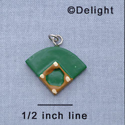 7156 - Baseball Diamond - Resin Charm (12 per package)