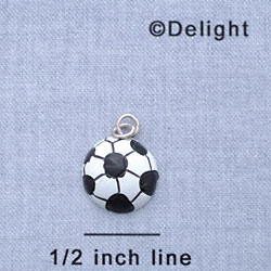 7161 tlf - Soccer ball - Resin Charm (12 per package)