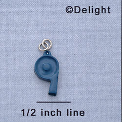 7163 - Whistle Blue - Resin Charm (12 per package)