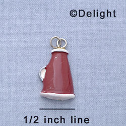 7173 - Megaphone Maroon - Resin Charm (12 per package)