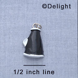 7176 - Megaphone Black - Resin Charm (12 per package)