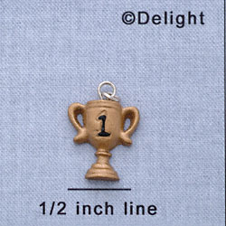 7177 - Trophy 1St Place Gold - Resin Charm (12 per package)