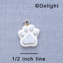 7193 - Paw Silver - Resin Charm (12 per package)