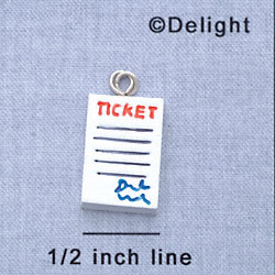 7208 - Police Ticket - Resin Charm (12 per package)