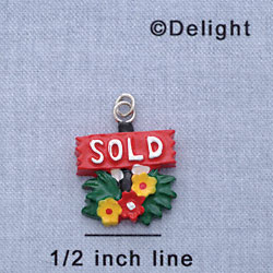 7213 - Sold Sign - Resin Charm (12 per package)