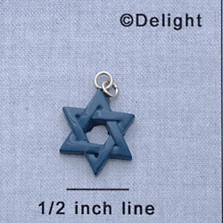 7214 - Star Of David Hole - Resin Charm (12 per package)