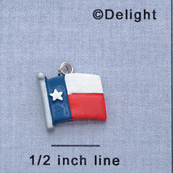 7262 - Texas Flag Lone Star - Resin Charm (12 per package)