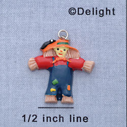 7279 - Scarecrow Hat Orange - Resin Charm (12 per package)