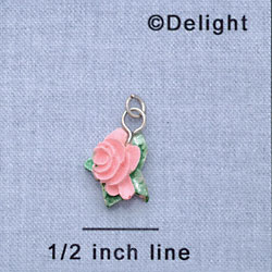 7290 - Flower Pink Pastel - Resin Charm (12 per package)