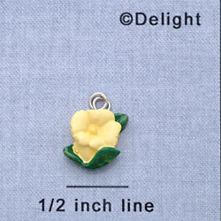 7291 - Flower Yellow Pastel - Resin Charm (12 per package)