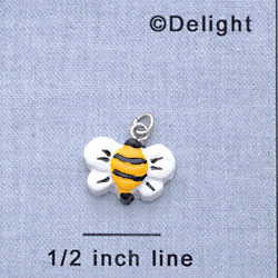 7294 tlf - Bee Front Yellow - Resin Charm (12 per package)