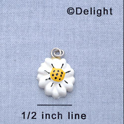 7298 - Flower Daisy - Resin Charm (12 per package)