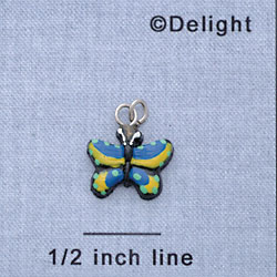 7303 - Butterfly Monarch Yellow - Resin Charm (12 per package)