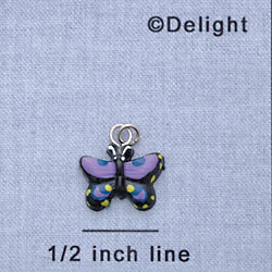 7304 - Butterfly Monarch Purple - Resin Charm (12 per package)
