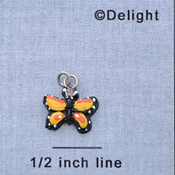 7306 - Butterfly Monarch Orange - Resin Charm (12 per package)