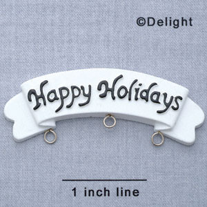 7344 - Banner Happy Holiday - Resin Charm Holder (12 per package)