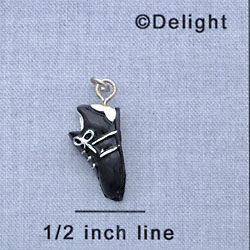 7349 - Sneaker Black - Resin Charm (12 per package)