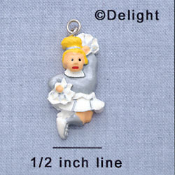 7354* - Cheerleader Silver - Resin Charm (12 per package)