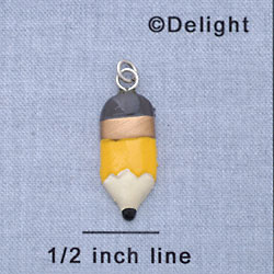 7358 - Pencil Yellow - Resin Charm (12 per package)
