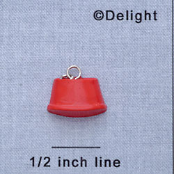 7368 - Food Dish Red - Resin Charm (12 per package)