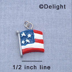 7390 tlf - Flag USA - Resin Charm (12 per package)
