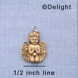 7393 - Angel Praying Gold - Resin Charm (12 per package)