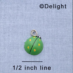 7398 - Ladybug Green - Resin Charm (12 per package)