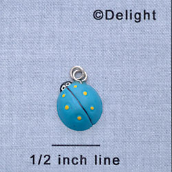 7400 - Ladybug Blue - Resin Charm (12 per package)