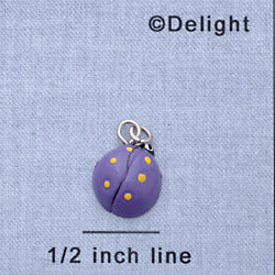 7401 - Ladybug Purple - Resin Charm (12 per package)