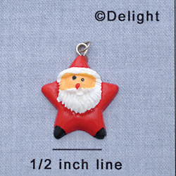 7408 - Santa Star Face - Resin Charm (12 per package)