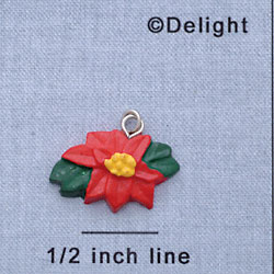 7409 - Poinsettia - Resin Charm (12 per package)