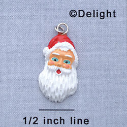 7421* - Santa Face Long - Resin Charm (Left & Right) (12 per package)