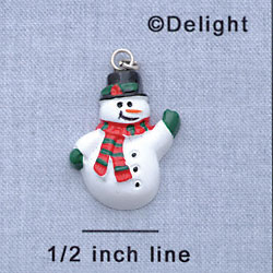 7433* - Snowman Waving - Resin Charm (12 per package)