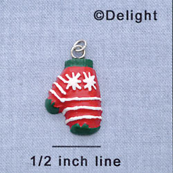 7435* - Mitten Red - Resin Charm (12 per package)